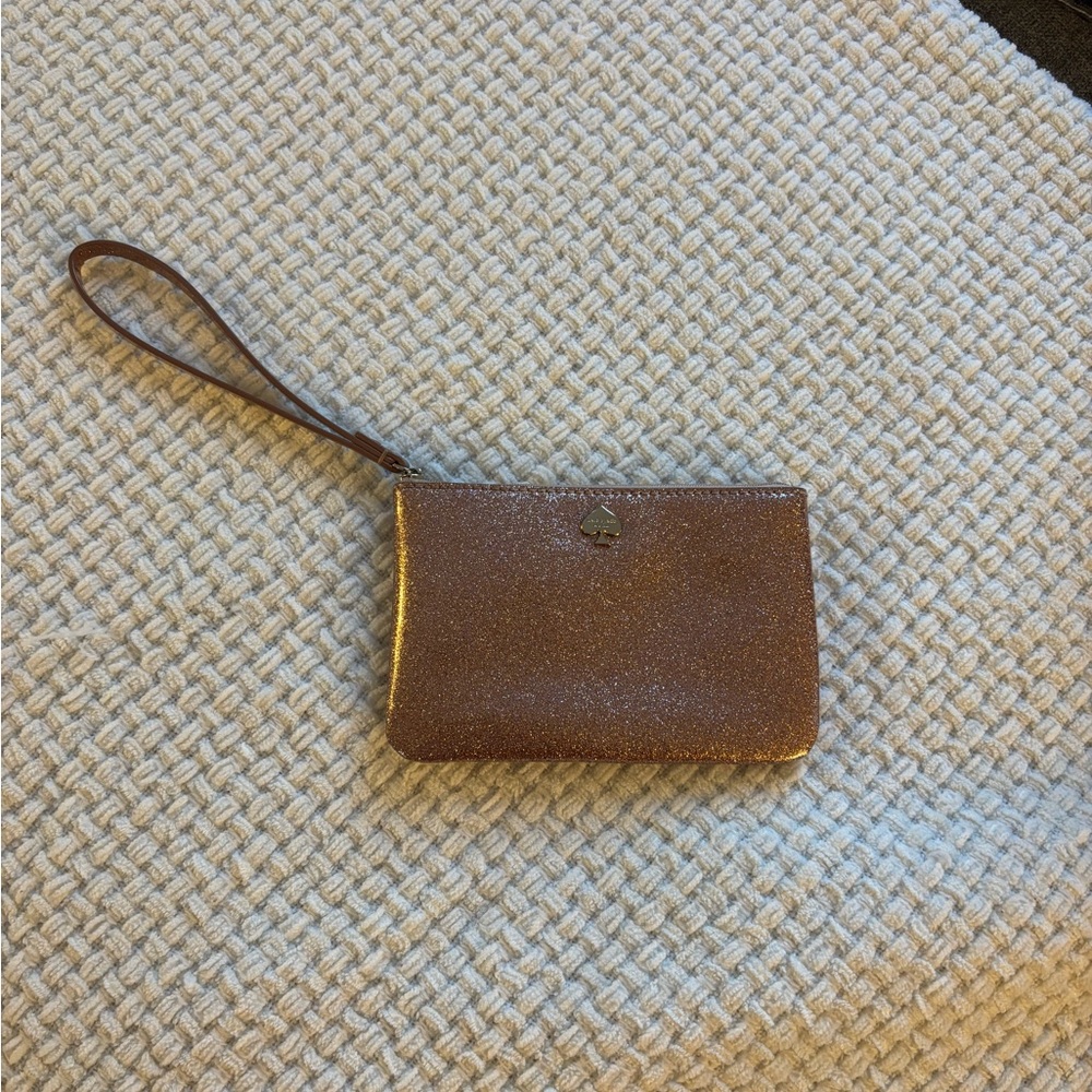 Kate Spade Rose Gold Glitter Wristlet